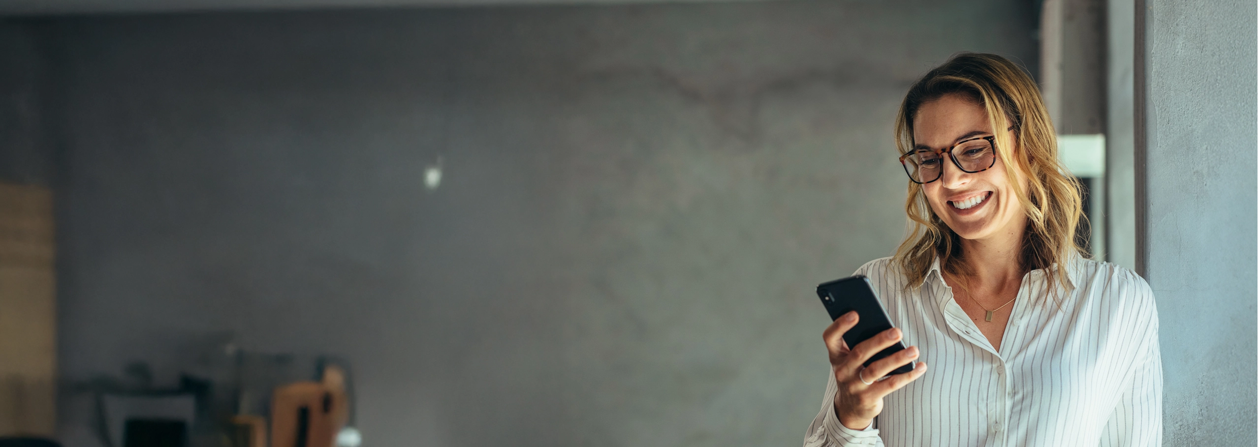 Woman looking at her cellphone