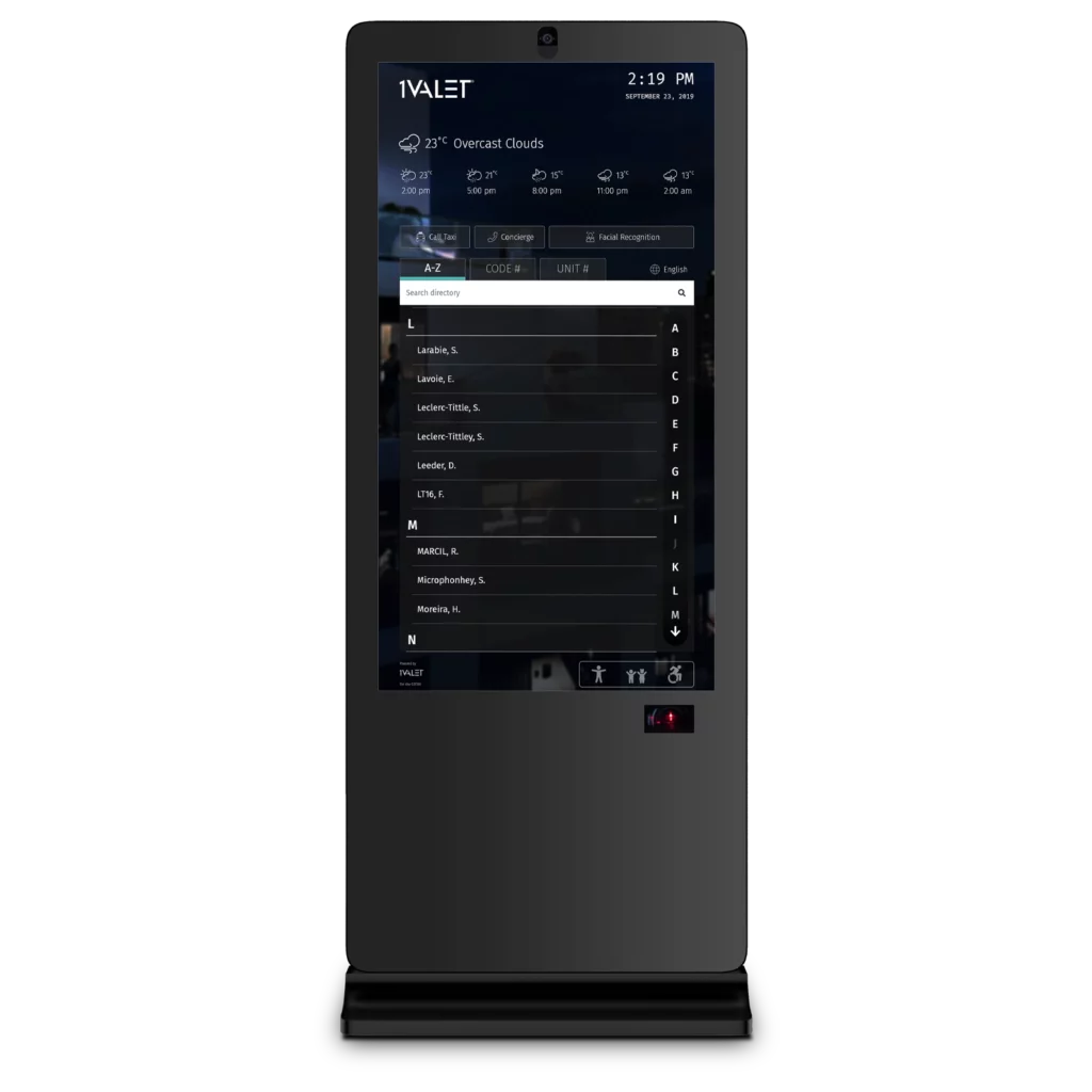 43 inch smart video entry system from 1VALET