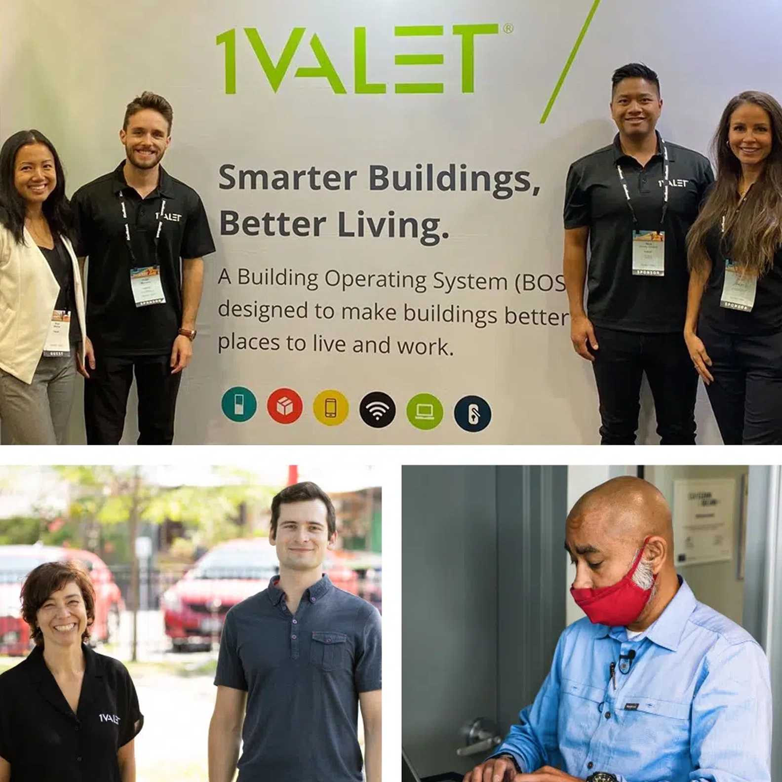 Collage of 1Valet team members