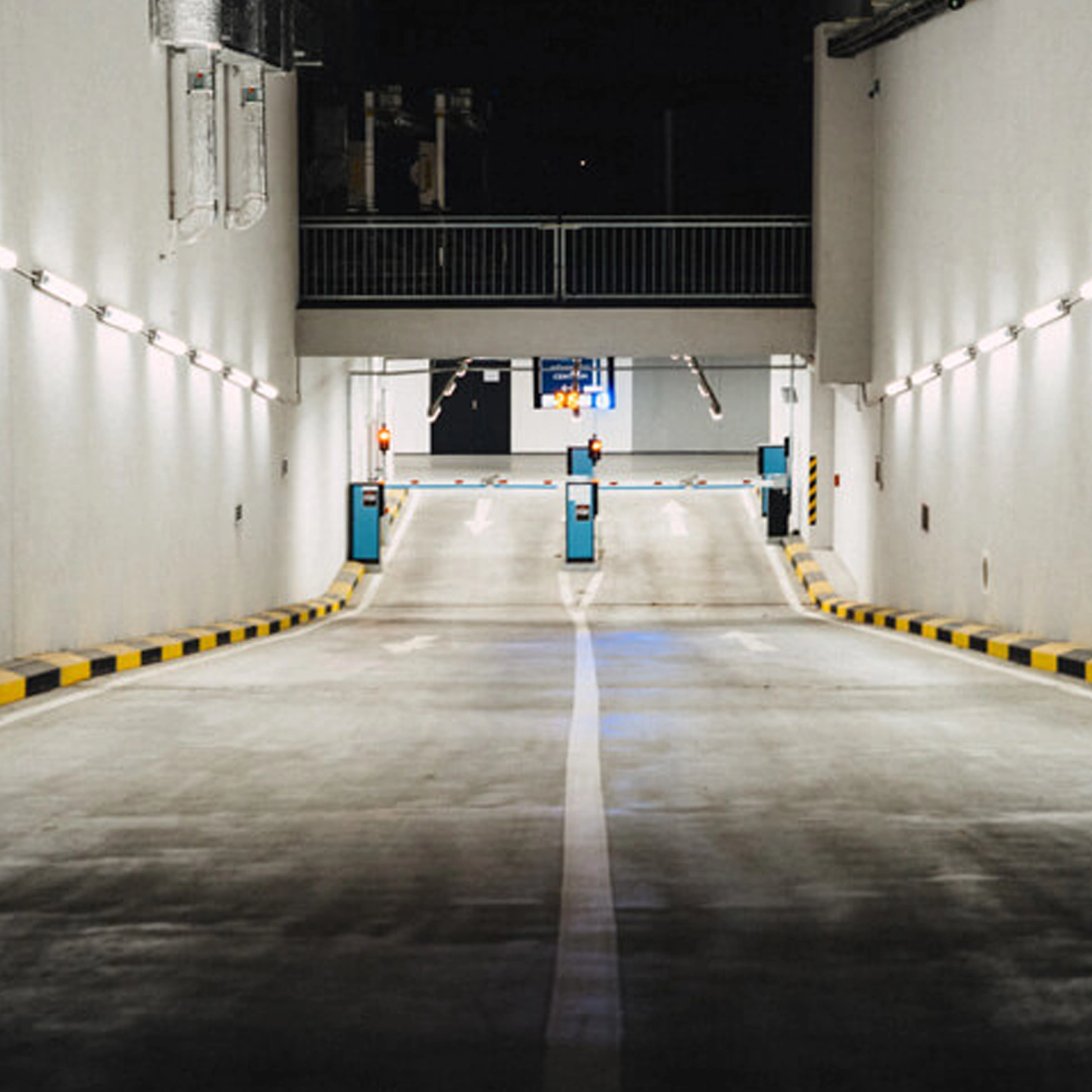 Entrance of a parking garage