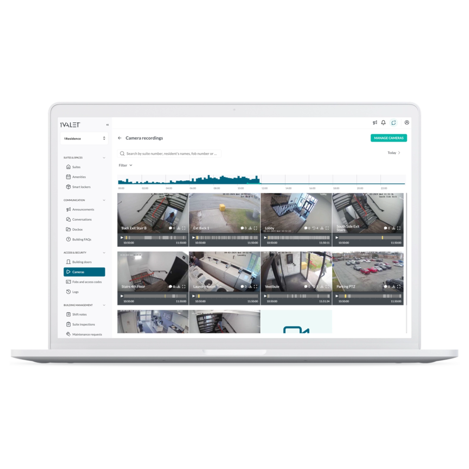 CCTV feature in 1VALET portal