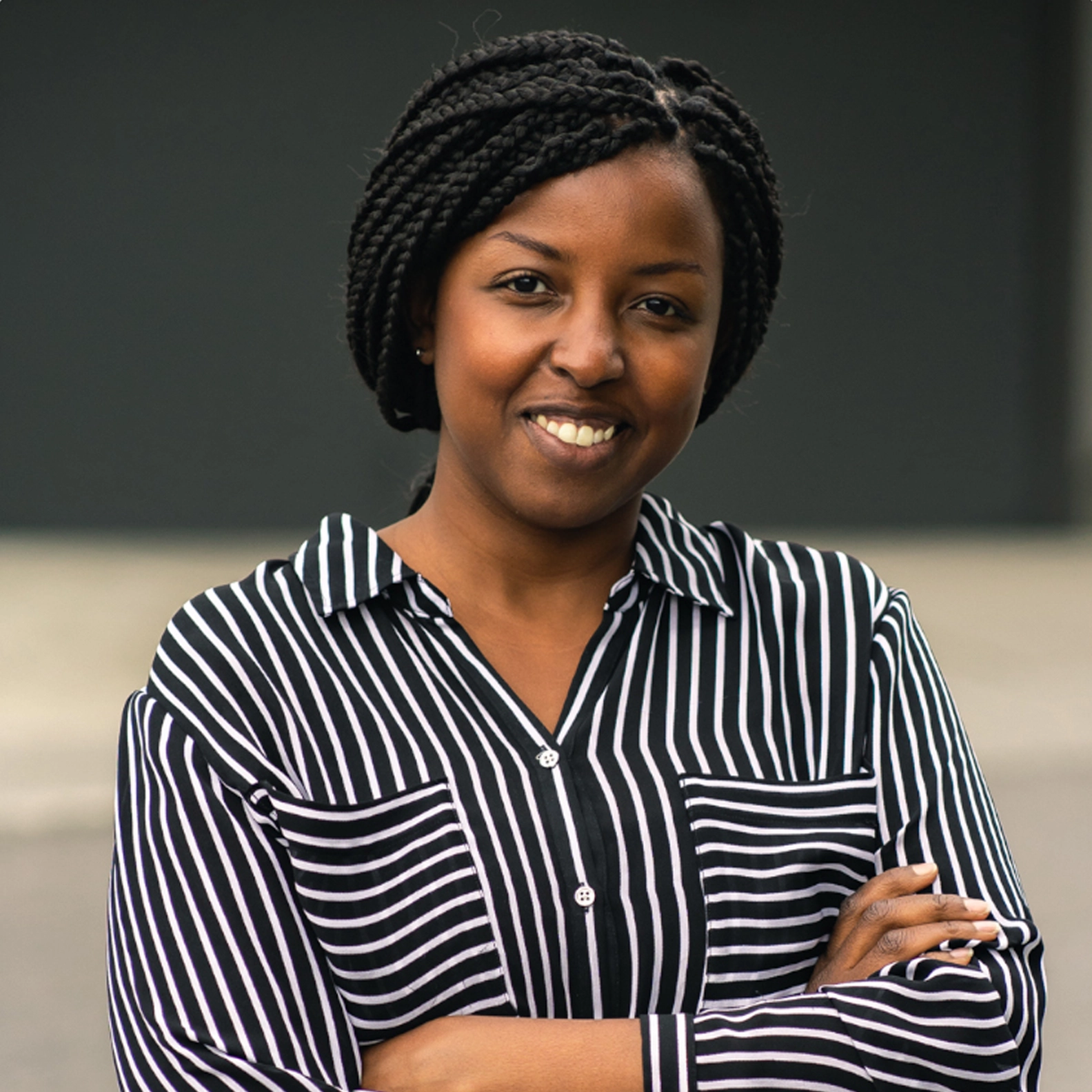 Woman with her arms crossed at 1VALET HQ