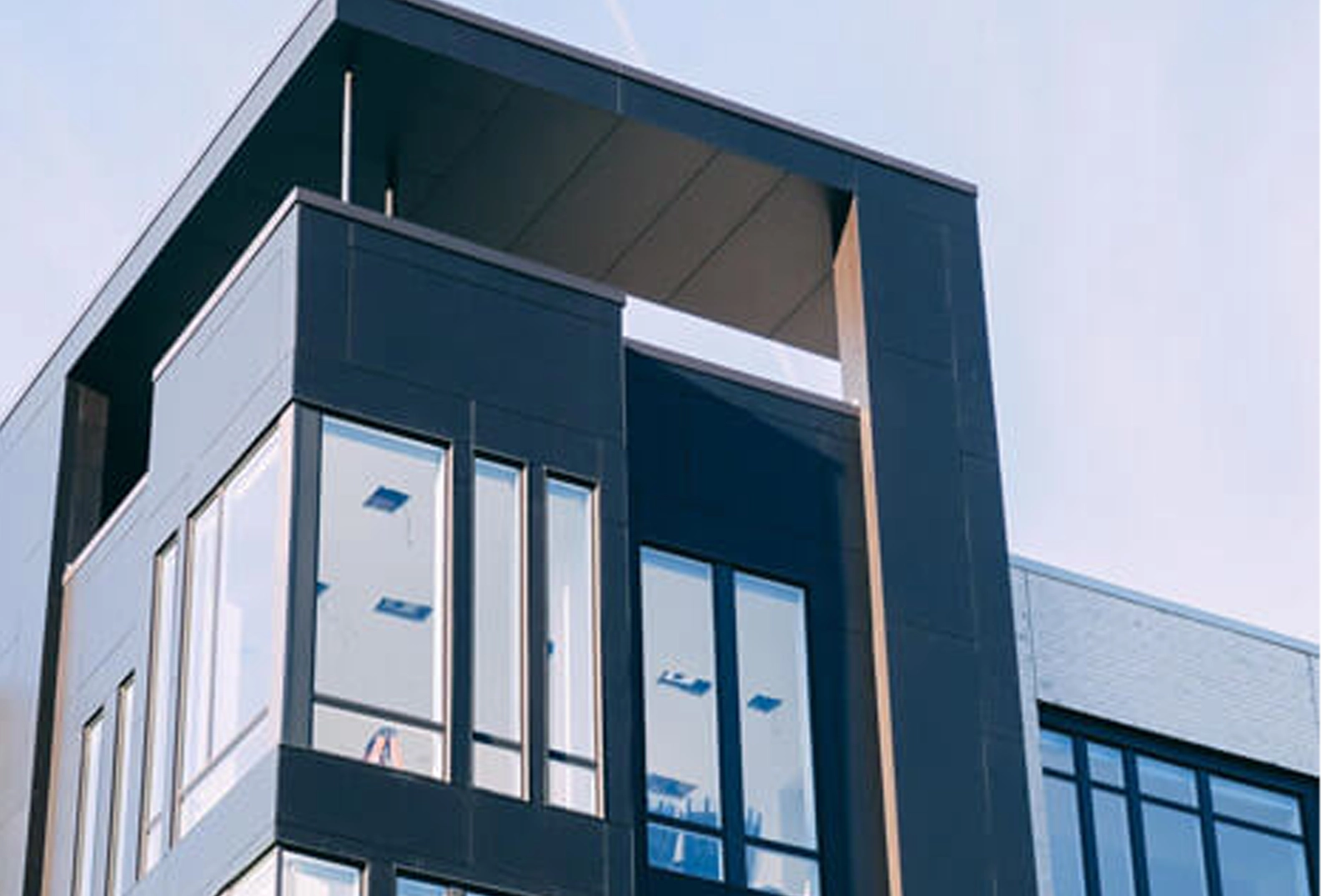 Modern building with large windows